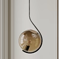 Modern Curved Metal Frame Glass Globe Chandelier With Warm Lighting For Living Room Decoration