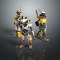 Mech Warrior Mech Soldier Machine Battlearm Mechanical Battlearm Machine Fighter Robot 3d model