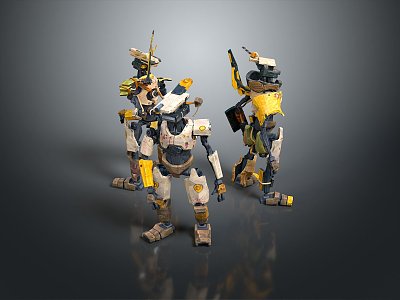 Mech Warrior Mech Soldier Machine Battlearm Mechanical Battlearm Machine Fighter Robot 3d model