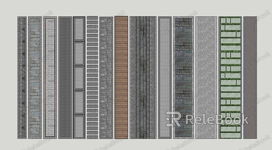 Modern Floor Tile Landscape Trail model