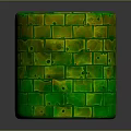 Unique Elegant Glossy Green Cylindrical Decorative Container With Brick Pattern Surface Design