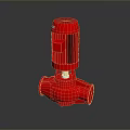 Red Industrial Pump With Sturdy Structure Durable Design And Efficient Performance 3d model