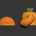 Fresh Ripe Juicy Oranges Whole And Sliced With Green Leaves On Black Surface