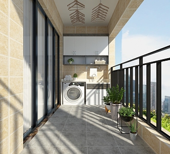 Modern Balcony 3d model