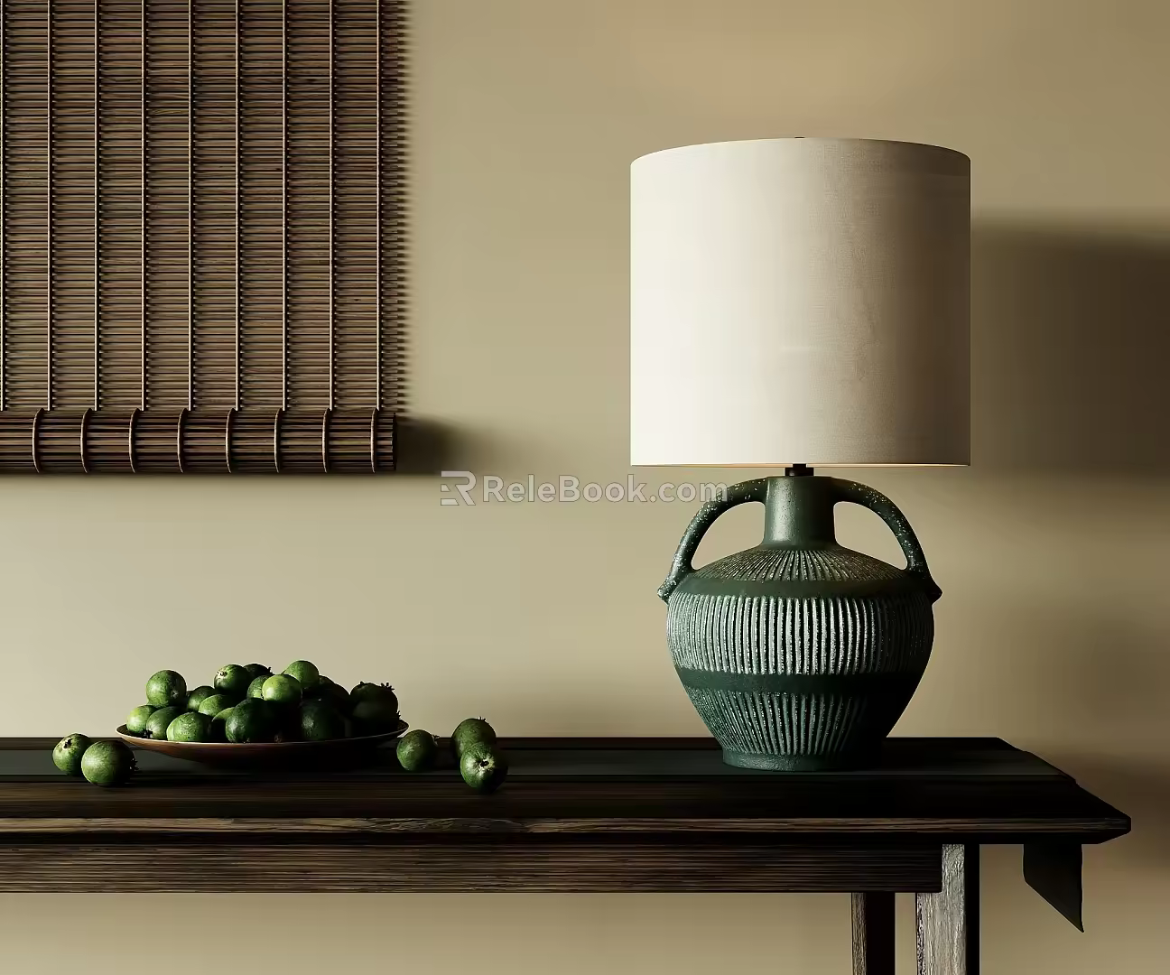 Retro Table Lamp Middle Ancient Table Lamp Table Lamp Fabric Table Lamp 3d model