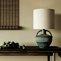 Retro Table Lamp Middle Ancient Table Lamp Table Lamp Fabric Table Lamp 3d model