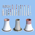Various Types of Road Infrastructure Towers With Different Designs and Functions