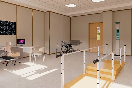 Modern Medical Assessment Room 3d model