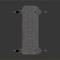 Industrial Metal Frame Structure With Rusty Surface And Connecting Parts