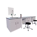 Modern experimental bench Laboratory side bench Laboratory operating table operating table side table eye washer drip rack Experimental stool 3d model