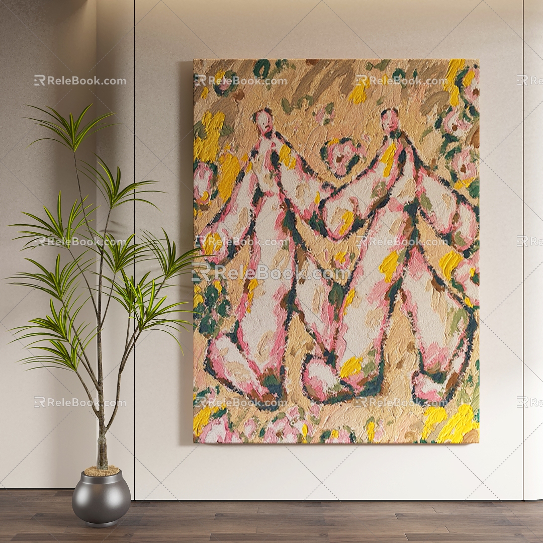 abstract decorative painting 3d model