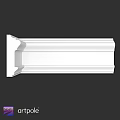 White Architectural Molding Component With Detailed Profile For Interior Decoration