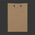 Brown Kraft Paper Shopping Bag with Handle for Daily Use and Carry Items