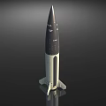 Modern Weapon Rocket Missile 3D Model with Sleek Aerodynamic Design and Structure