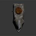 Fantasy Battle Axe With Wooden Handle Leather Wrap And Carved Star Blade