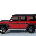 Red Sporty SUV Featuring Black Roof Modern Headlights And Stylish Wheels