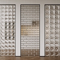 glass brick partition glass wall art glass partition glass screen transparent brick 3d model