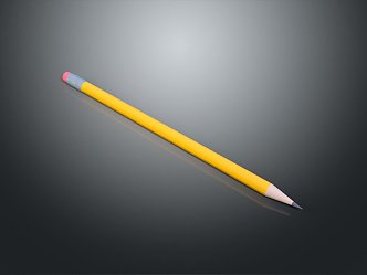 Modern pencil color brush painting brush 3d model