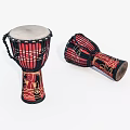 Musical Instruments Old Handmade Drums 3d model