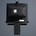 Vintage Retro Wall Mounted Television With Antennas And Black Screen
