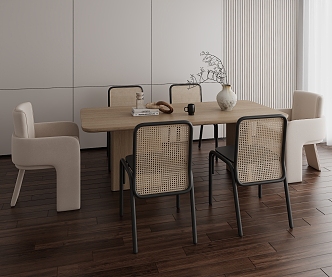 Silent Wind Bar Dining Table and Chair 3d model