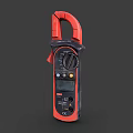Professional Digital Clamp Meter With Red Black Body Digital Display And Control Dial