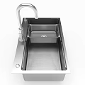 Stainless Steel Double Bowl Kitchen Sink With Faucet For Modern Kitchen Use