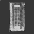Two Orange Towels with Wavy White Pattern Folded and Rolled