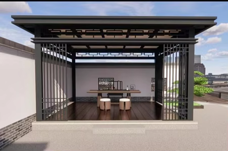 New Chinese pavilion 3d model