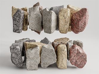 Modern Stone Landscape Stone Block 3d model