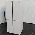 White French Door Refrigerator Freezer With Modern Design In Showroom