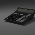 Modern Office Appliance Calculator With Digital Display Screen And Numeric Buttons 3d model
