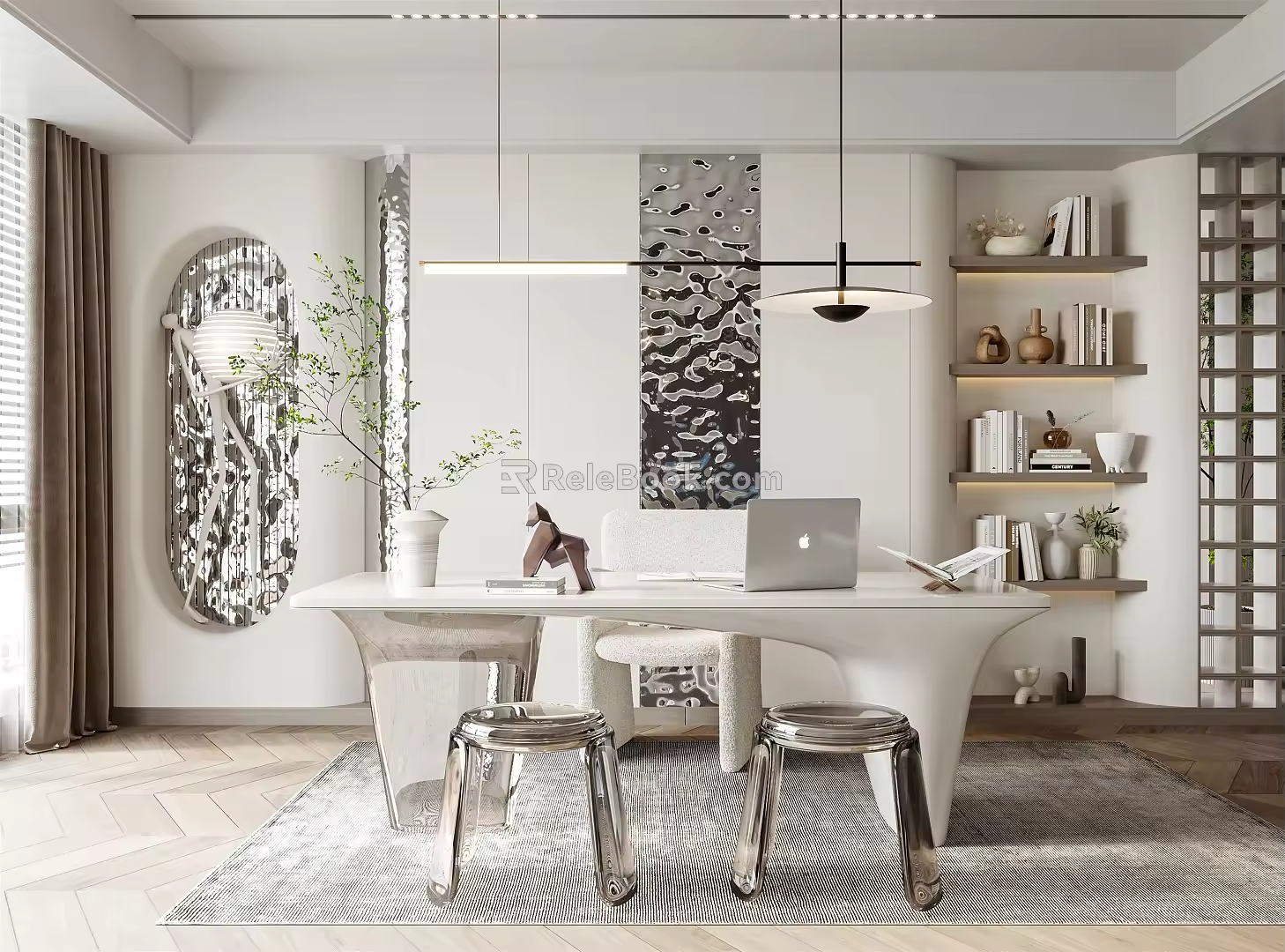 Modern study 3d model