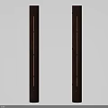 Brown Wooden Floor Lamps With Long Strip Design And Illuminated Lines For Modern Decor