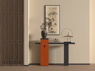 Modern Strike Landscape Cabinet Ornaments Vase 3d model