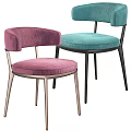 Modern Accent Chair with Soft Velvet Upholstery and Sleek Metal Frame in Neutral Tone
