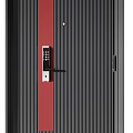 Modern Security Doors With Various Designs Wood Grain Black And Red Stripes