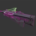 Futuristic Sci Fi Weapon With Advanced Metallic Design Integrated Scope And Ergonomic Grip 3d model