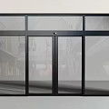 Modern Black Frame Glass Sliding Door With Sleek Indoor Partition Design