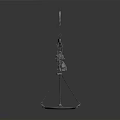 Intricate Sculpture Carving Hanging On Metal Balance Scale With Tray