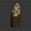 Brown Camouflage Sleeved Sweatshirt With Color Block Design Casual Fashion Style