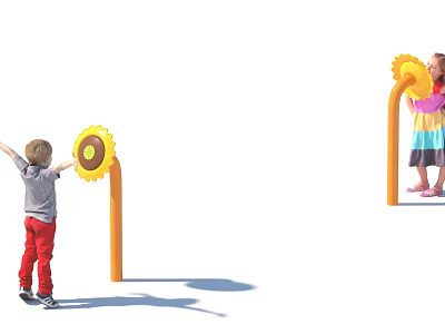 Sonic tube Sunflower Amusement Park Children's Park Slide Playground Crawl 3d model