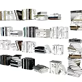 Stacked Books and Magazines Collection Featuring Various Types and Multiple Copies 3d model
