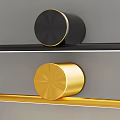 Modern Decorative Gold And Black Wall Lamps With Circular Triangular Shapes