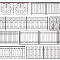 Various Ornamental Iron Fence Designs with Intricate Patterns and Scrolls