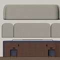 Elegant Modern Upholstered Wall Panels With Beige Fabric And Curved Shapes For Minimalist Interior Design