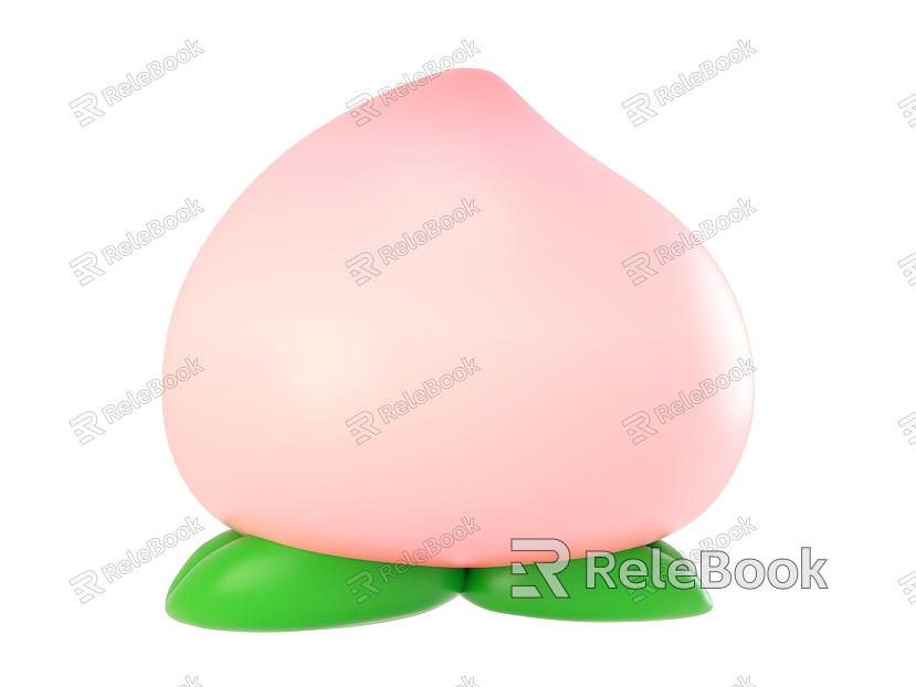 Cartoon fruit peach model