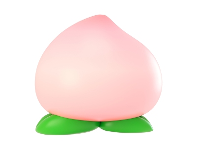 Cartoon fruit peach model