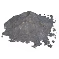 Natural Rough Stone Material Pile With Scattered Fragments And Textured Surface
