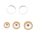 Modern Round Ceiling Lights With Golden Frame And Transparent Glass Shade Design